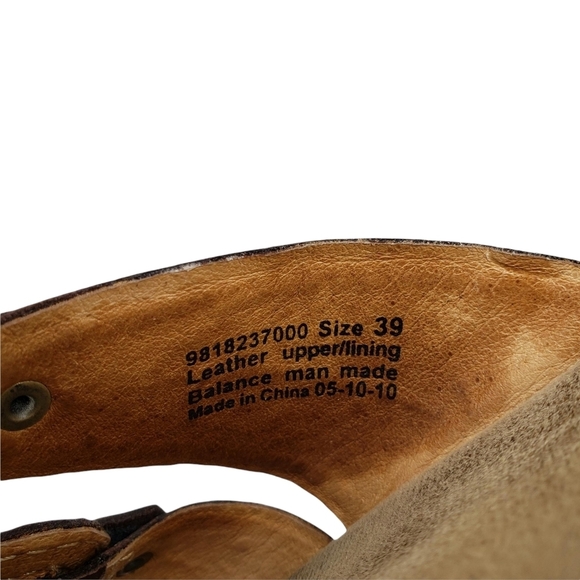 Dansko | Serena Brown Leather Etched Floral Slip On Wedge Sandals Women's 8.5 - Picture 10 of 13